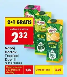 Biedronka Napój Hortex Tropical Duo, 1l oferta