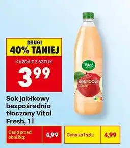 Biedronka Sok jabłkowy bezpośrednio tłoczony Vital Fresh, 1l oferta