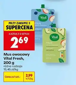Biedronka Mus owocowy Vital Fresh , 200 g oferta
