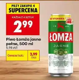 Biedronka Piwo Łomża jasne pełne, 500 ml oferta