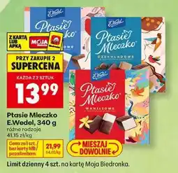 Biedronka PTASIE MLECZKO E.WEDEL, 340 G oferta