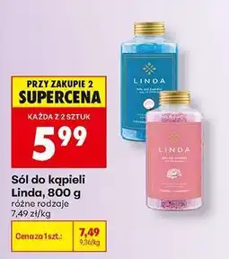 Biedronka Sól do kapieli Linda 800 g oferta