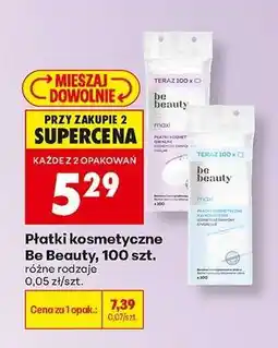 Biedronka Płatki kosmetyczne Be Beauty, 100 szt oferta