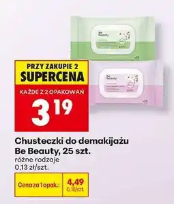 Biedronka Chusteczki do demakijażu Be Beauty, 25 szt oferta