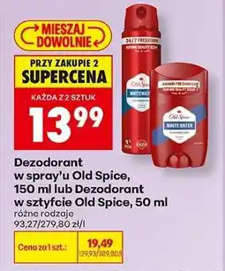 Biedronka Dezodorant w spray’u Old Spice, 150 ml lub Dezodorant w sztyfcie Old Spice, 50 ml oferta