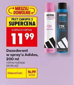 Biedronka Dezodorant w spray’u Adidas, 200 ml oferta