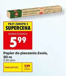 Biedronka Papier do pieczenia Zosia, 20 m oferta