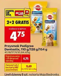 Biedronka Przysmak Pedigree Dentastix, 110 g/128 g/154 g oferta