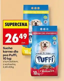 Biedronka Sucha karma dla psa Puffi, 10 kg oferta