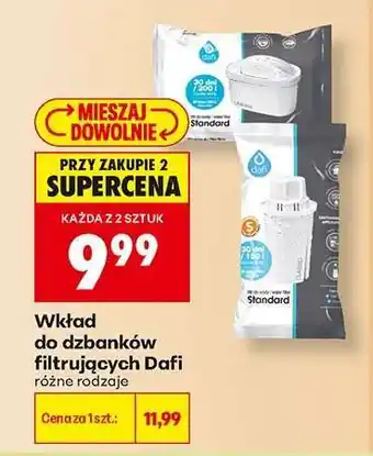 Biedronka Wkład do dzbanków filtrujących Dafi różne rodzaje oferta