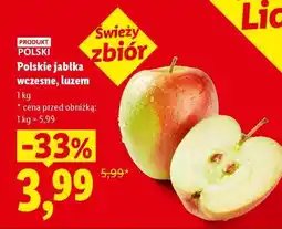 Lidl Polskie jabłka wczesne, luzem oferta