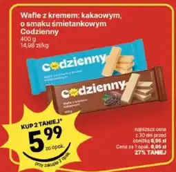 Delikatesy Centrum Wafle z kremem: kakaowym, o smaku śmietankowym Codzienny oferta