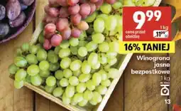 Delikatesy Centrum Winogrona jasne bezpestkowe oferta