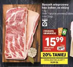 Delikatesy Centrum Boczek wieprzowy bez żeber, ze skórą oferta
