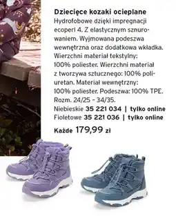 Tchibo Dziecięce kozaki ocieplane oferta