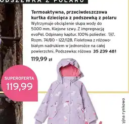 Tchibo Termoaktywna przeciwdeszczowa kurtka dziecięca z podszewką z polaru oferta