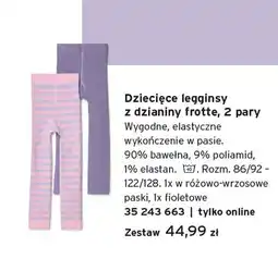 Tchibo Dziecięce legginsy z dzianiny frotte 2-pak oferta