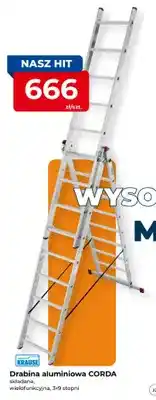 Mrówka Drabina aluminiowa Corda składana wielofunkcyjna 3x9 stopni Krause oferta