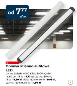 Mrówka Oprawa ścienno-sufitowa LED czarna 120 cm oferta
