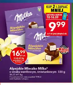 Lewiatan Alpejskie Mleczko Milka o smaku śmietankowym oferta