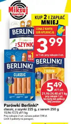 Lewiatan Parówki Berlinki classic oferta