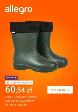 Allegro Lekkie i wygodne polskie kalosze oferta