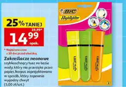 Auchan Zakreślacze neonowe Bic Highlighter oferta