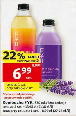 Auchan Kombucha FYK, różne rodzaje oferta