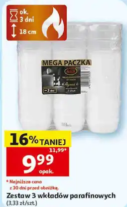 Auchan Zestaw 3 wkładów parafinowych AGA oferta