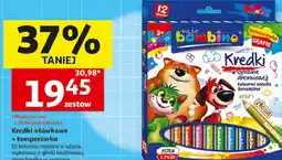 Auchan Kredki ołówkowe + temperówka Moje Bambino oferta