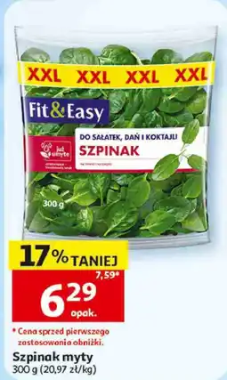 Auchan Szpinak myty Fit & Easy oferta
