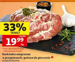 Auchan Karkówka wieprzowa w przyprawach, gotowa do pieczenia receptura Auchan oferta