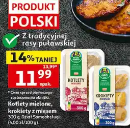 Auchan Kotlety mielone lub krokiety z mięsem Pewni Dobrego oferta