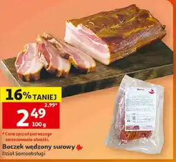 Auchan Boczek wędzony surowy oferta
