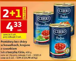 Auchan Pomidory bez skóry w kawałkach, krojone z czosnkiem lub z bazylią Cirio oferta