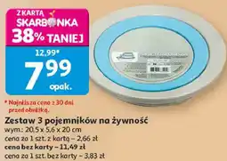 Auchan Zestaw 3 pojemników na żywność oferta