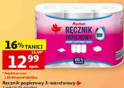 Auchan Ręcznik papierowy 3-warstwowy Auchan oferta