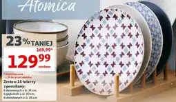 Auchan Actuel Atomica Zestaw 18 talerzy z porcelany oferta
