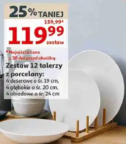 Auchan Actuel Atomica Zestaw 12 talerzy z porcelany oferta