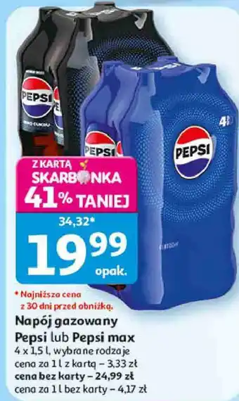 Napój gazowany Pepsi lub Pepsi max