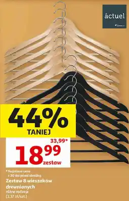 Auchan Zestaw 8 wieszaków drewnianych Actuel oferta