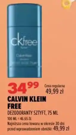 Drogerie Natura Calvin Klein Free Dezodoranty Szyft oferta