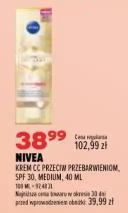 Drogerie Natura Nivea krem cc przeciw przebarwieniom spf 30, Medium oferta