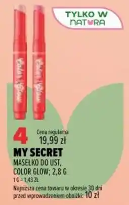 Drogerie Natura My Secret Masełko do ust, Color Glow oferta
