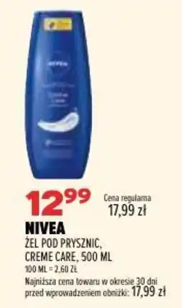 Drogerie Natura NIVEA ŻEL POD PRYSZNIC, CREME CARE oferta