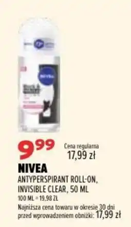 Drogerie Natura NIVEA Antyperspirant Roll-On, Invisible Clear oferta