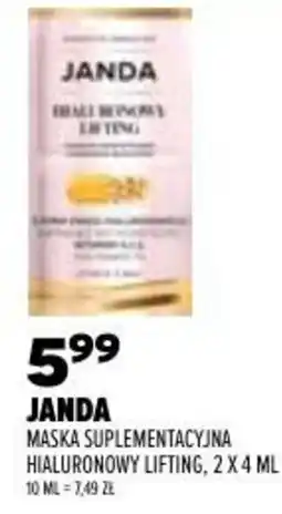 Drogerie Natura Janda Maska Supplementacyjna Hialuronowy Lifting oferta