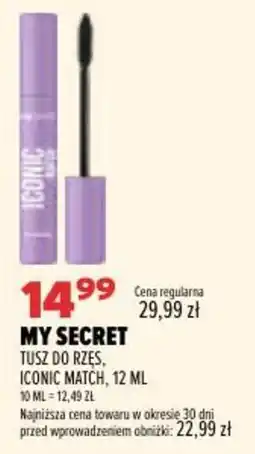 Drogerie Natura My Secret Tusz do rzęs, Iconic Match oferta