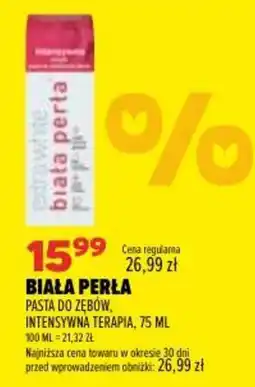 Drogerie Natura Biała Perła Pasta do zębów Intensywna terapia oferta