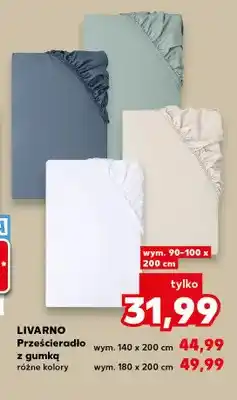 Kaufland Prześcieradło z gumką 90-100x200 cm Livarno oferta